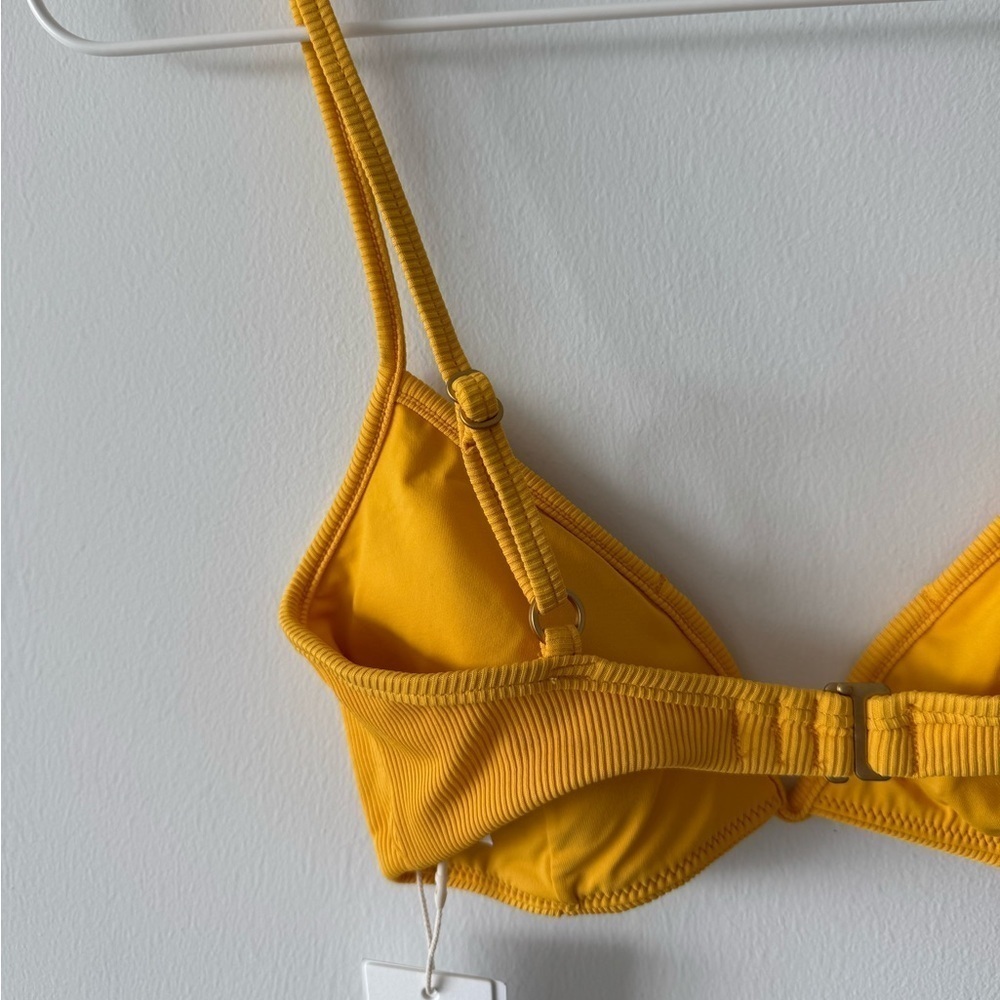 L*SPACE Helena Triangle Bikini Top Sunshine Gold - Picture 9 of 14